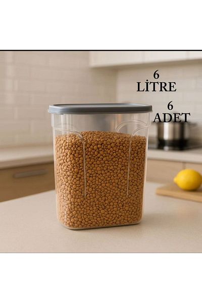 Kitchen Line Food and Vegetable Storage Container 6 Pieces, 6Lt
