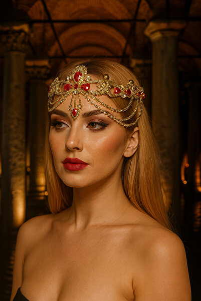 Kaftan Collection Kaftan Bindalli și accesoriu pentru păr - Design Alınlık