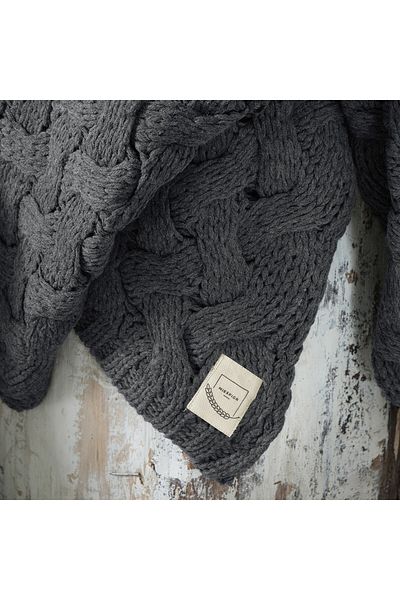 Miespiga Serenita Hair Knitted Knitwear Tv Blanket Throw Sofa Shawl