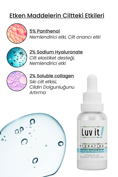 Luv it! Yoğun Nemlendirici Serum + C Vitamini Serumu (Nemlendirici- Aydınlatıcı-Cilt Tonu Eşitleyici)