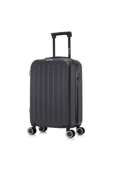 Quasar & Co. Troler De Cabina Legend,55x35x22cm,troller Bagaj De Mana,valiza Cabina 4 Roti,usb,cifru,abs,negru