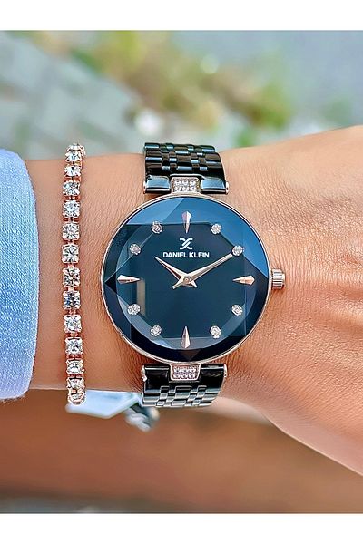 Daniel Klein Waterproof Women's Wristwatch with Steel Cord