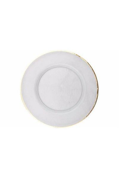Porland 33cm Textured Gold Rim