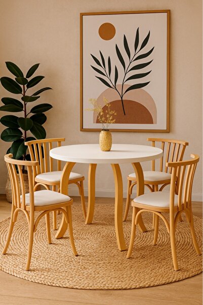 BebeK on For Weltwood Kelebek 4 Kişilik Yemek Masası , 36mm Mdf Tabla, Kayın Ağacı Ayaklı, Sandalye Hariç.