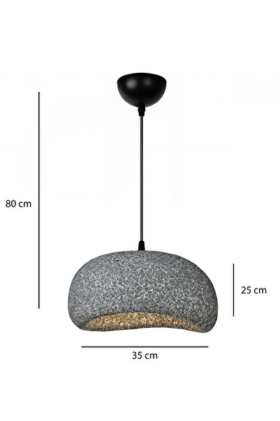 HOMİNG Homing Stone İskandinav Tarz Dokulu Koyu Gri Beyaz 241640