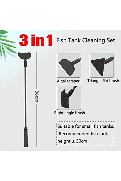 Choice كما هو موضح في الصورة، مجموعة أدوات تنظيف أحواض السمك 3 في 1، مجموعة م...
