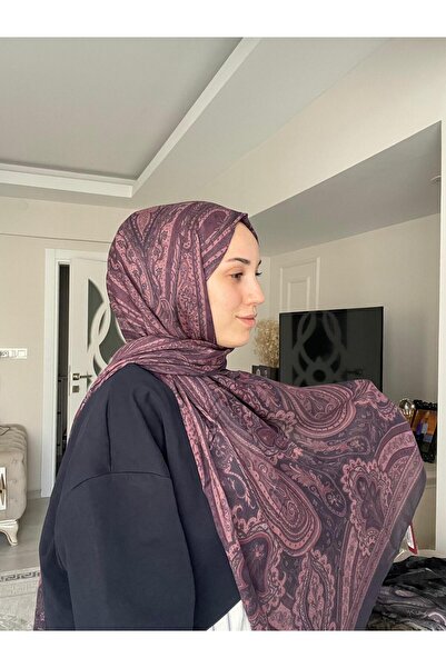 LuvenSara Patterned Silk Shawl Pd1 - Navy Blue