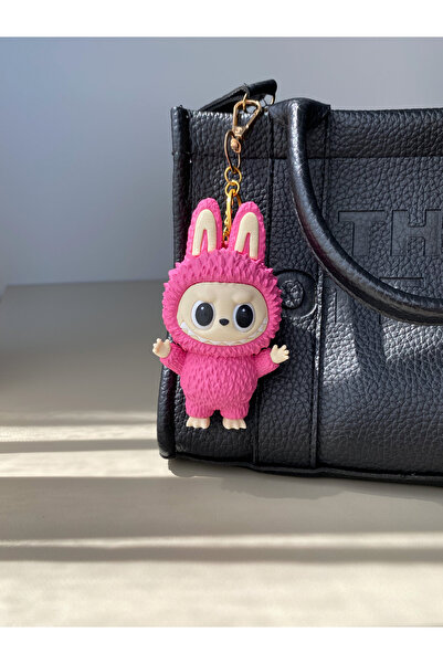 Figuva لعبة مجسمة لابوبو مع سلسلة مفاتيح - 10 سم - حقيبة لابوبو