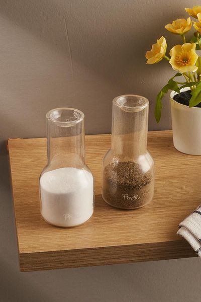 Perotti Salernito 2-Piece Glass Salt and Pepper Shakers Set