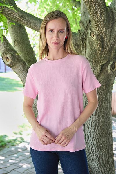 Fulla Moda Βασικό υφασμάτινο μπλουζάκι με περιτύλιγμα