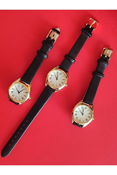 QUARTZ Lotus Black Women's Wristwatch