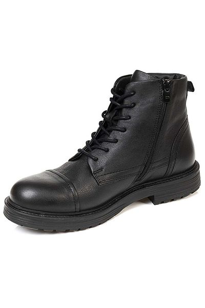 Greyder Ανδρικές μαύρες μπότες casual από γνήσιο δέρμα 3K1YB16180