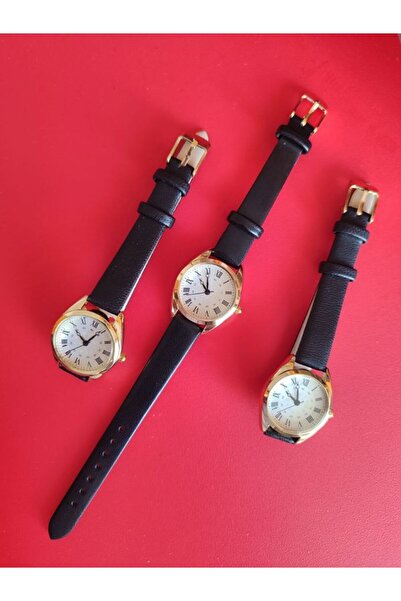 QUARTZ Lotus Black Women's Wristwatch