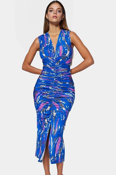 PayBuy Stylish Bodycon V-Neck Knitted Midi Dress Polyester Elastane Fabric Day and Night Comfortable Use