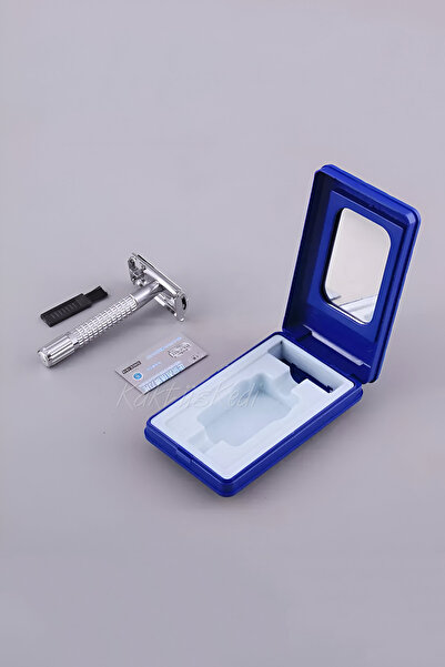 KaktüsKedi Instrument tradițional de bărbierit Big Roc Aparat de ras manual + 10 foi de brici cadou