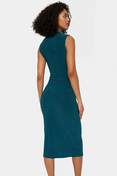 PayBuy Stylish Bodycon V-Neck Knitted Midi Dress Polyester Elastane Fabric Day and Night Comfortable Use