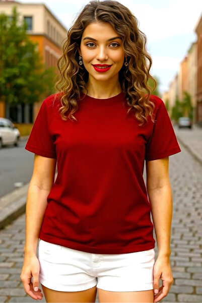 Windy Island Tricou basic pentru femei, guler rotund, Regular Fit, 100% bumbac