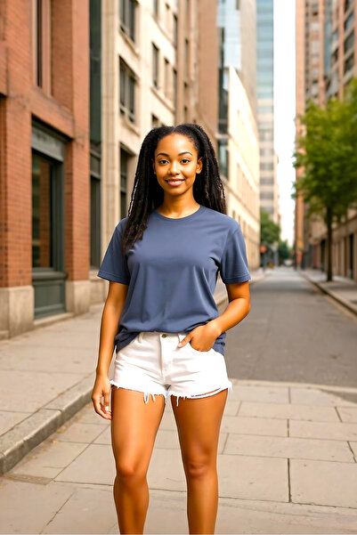 Windy Island Γυναικείο μπλουζάκι με λαιμόκοψη με κανονική εφαρμογή 100% βαμβακερό βασικό μπλουζάκι