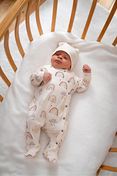 by bubbles Gökkuşağı Desenli Organik Patikli Tulum