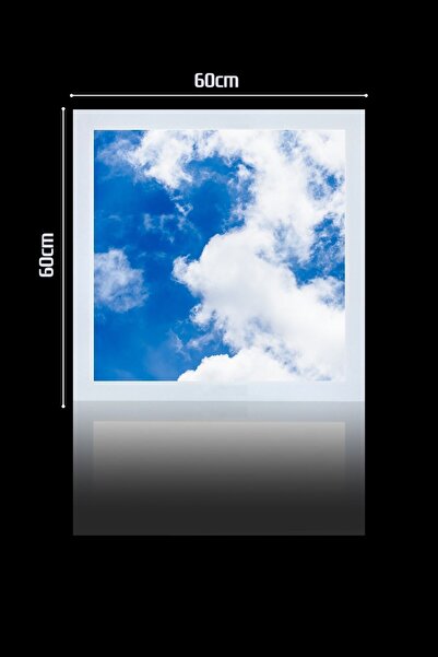 Gökyüzü Panel 1x1-tekli-60x60-tavana Yapışık Led Panel-54w-sıva Üstü Avize-kolay Montaj-bulutlu- Led