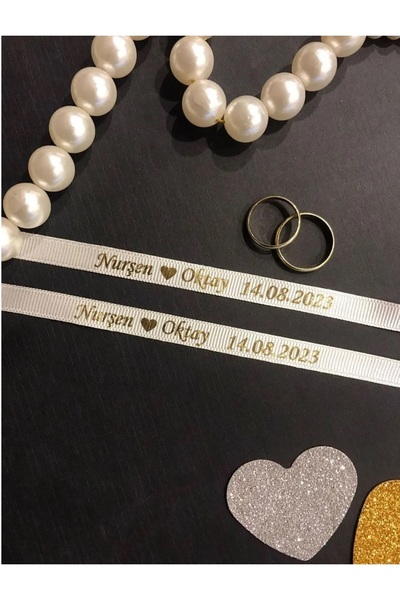 nuksoc Söz & Nişan Yüzük Kurdelesi incisiz Grogen