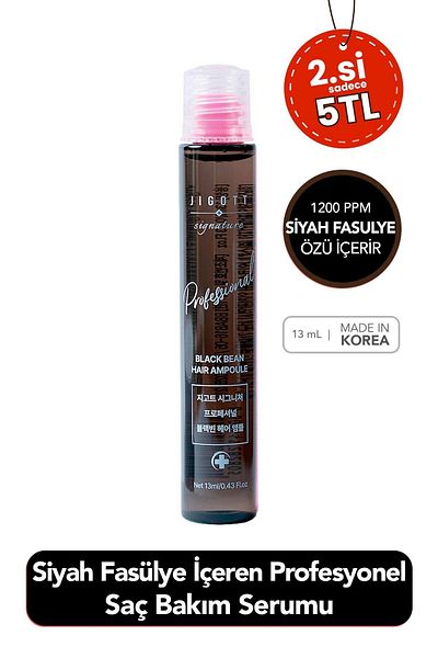 Jigott Jigott Black Bean Hair Ampoule - 13 ml Moisturizing Nourishing Hair Care Serum Containing Black Beans