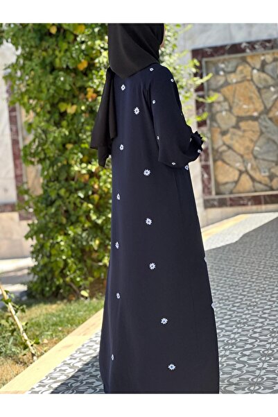 Bayram Giyim Рукав-реглан з принтом маргаритки Abaya темно-синій