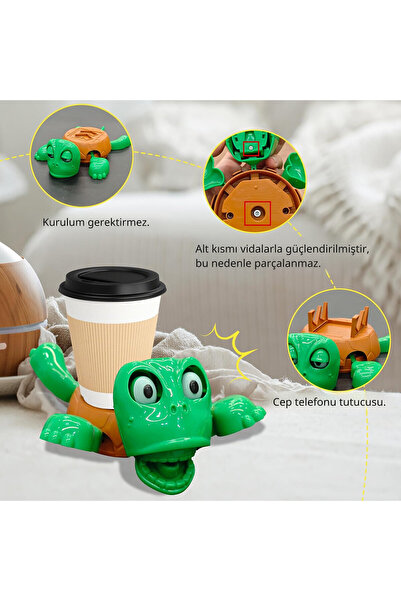 Generic Komik Animasyonlu Kaplumbağa Bardak Tutucu – Eğlenceli ve Yaratıcı Tasarım