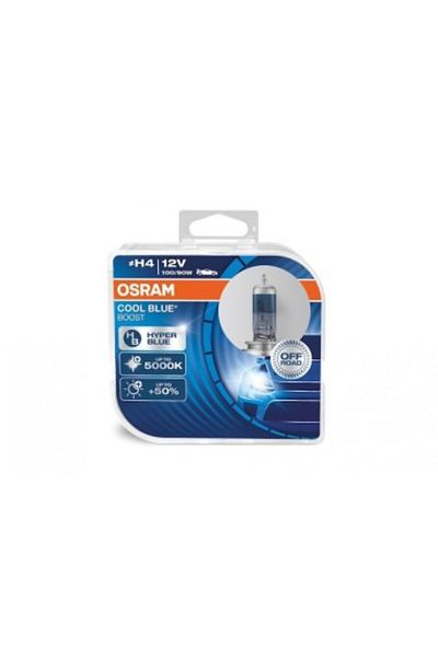 Osram Set de 2 becuri auto H4 12V 100/90W, Osram Cool Blue Boost, 5000K