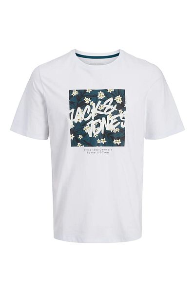 Jack & Jones Ανδρικό μπλουζάκι Jjhawaii Shape 12269324 Λευκό