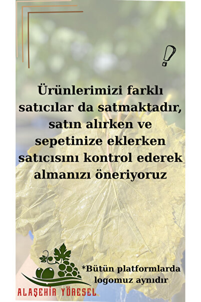 Alaşehir Yöresel Yeni Sezon Taze Kuru Basım Asma Yaprağı(1 ADET CAM KAVANOZ)