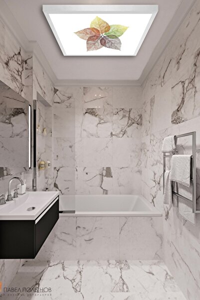 Gökyüzü Panel Banyo Avize-60x60-54w-led-armatür-wc-aydınlatma-desenli-panel-banyoled-ıp54-55 Su Almaz Led-tekli