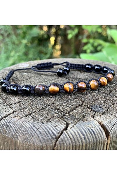 magıcgrange سوار رجالي مصنوع يدويًا - نمر من الحجر الطبيعي، عين آمنة، اتجاه شجاع