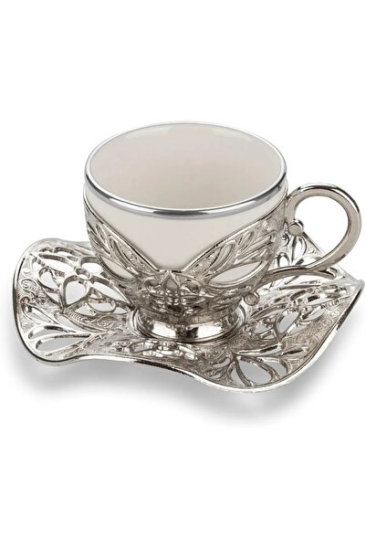 E orient Coffee Cup Turkish Coffee Metal Cup Set Copper Coffee Cup with Tray Coffee Pot 2 Li