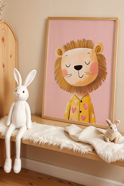 HİGUERA Κίτρινη καρδιά πιτζάμες Lion Παιδικό δωμάτιο και βρεφικό δωμάτιο Ξύλι...