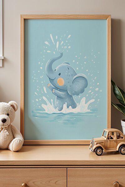 HİGUERA Χαριτωμένο Baby Elephant Παιδικό Δωμάτιο και Βρεφικό Δωμάτιο Ξύλινο Π...