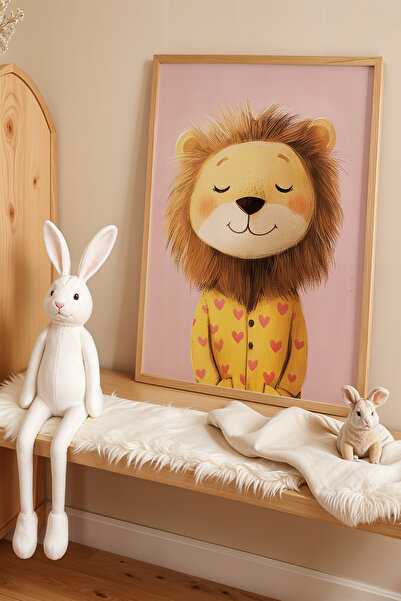 HİGUERA Κίτρινη καρδιά πιτζάμες Lion Παιδικό δωμάτιο και βρεφικό δωμάτιο Ξύλι...