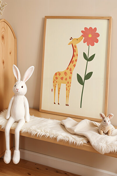 HİGUERA Ζωγραφική τοίχου με ξύλινο πλαίσιο για παιδικό δωμάτιο και βρεφικό δω...