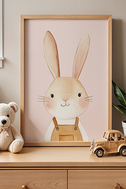 HİGUERA Χαριτωμένο Bunny Παιδικό Δωμάτιο και Βρεφικό Δωμάτιο Ξύλινο Πλαίσιο Ζ...