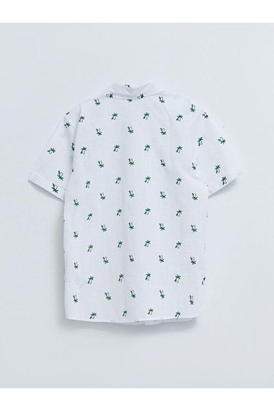 LC Waikiki Patterned Short Sleeve Poplin Boy's Shirt (S2)