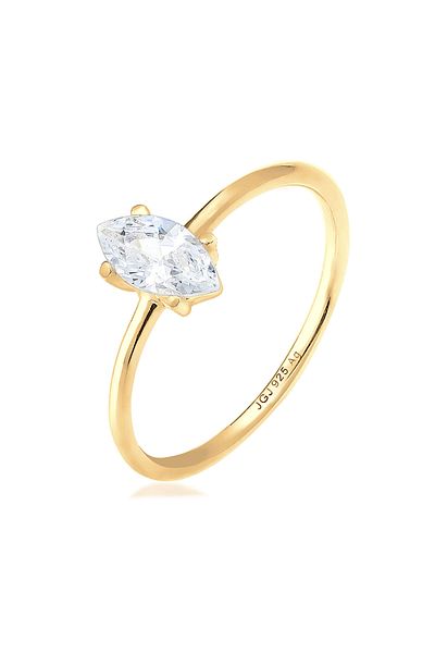 ELLI Ring Marquise Zirconia Minimal 925 Sterling Silver