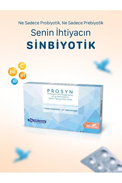 WORLD MEDICINE ILAC Prosyn Probıyotık Mıkroorganızma Lıf Ve Multıvıtamın Iceren Takviye Edici Gıda