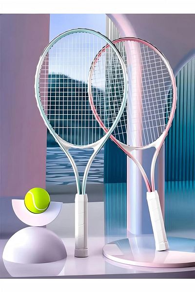 Generic Tennis Racket Set For Students Training Tennis And Beginners With Tennis Bag And Water-filled Base