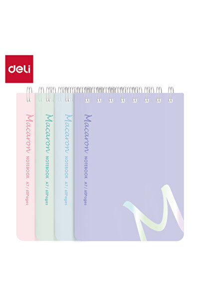 Deli EN403-A7 Spiral Notebook A7 60 Sheets 70gsm 7mm line – ideal for on-the-go notes