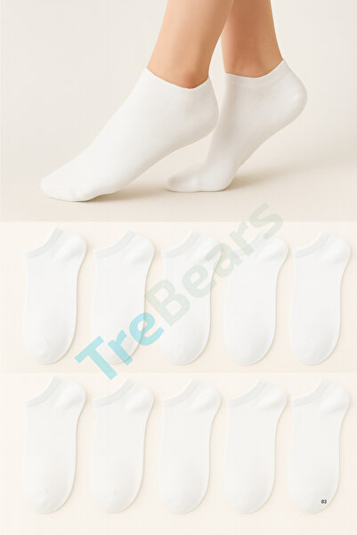 TreBears 10’lu Düz Basic Patik Çorap Seti Günlük Kullanım
