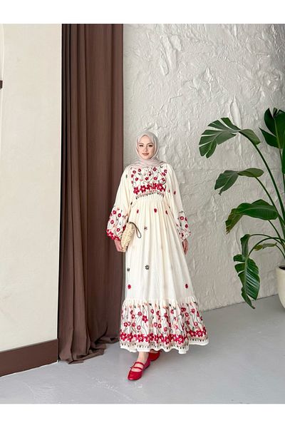 MERETTO By Akıl Κέντημα από βαμβακερό ύφασμα Ivana Dress