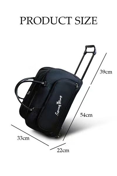 Generic Expandable Underseat Large Capacity Handbag With Adjustable Pull Rod Portable Luggage Trolley