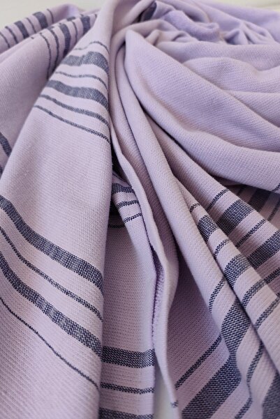 Sevim 90x170cm Λιλά Ριγέ Μαλακό Βαμβακερό Πετσέτα Πεστέμπαλα Υψηλής Απορρόφησης Νερού