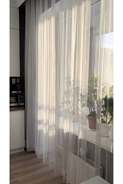 Store Hayalet Tül Perde 1/2 Pileli Hazır Ürün Standart Ölçü