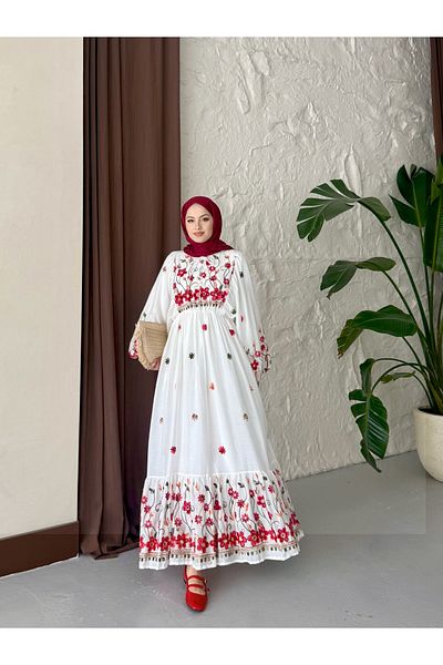 MERETTO By Akıl Κέντημα από βαμβακερό ύφασμα Ivana Dress